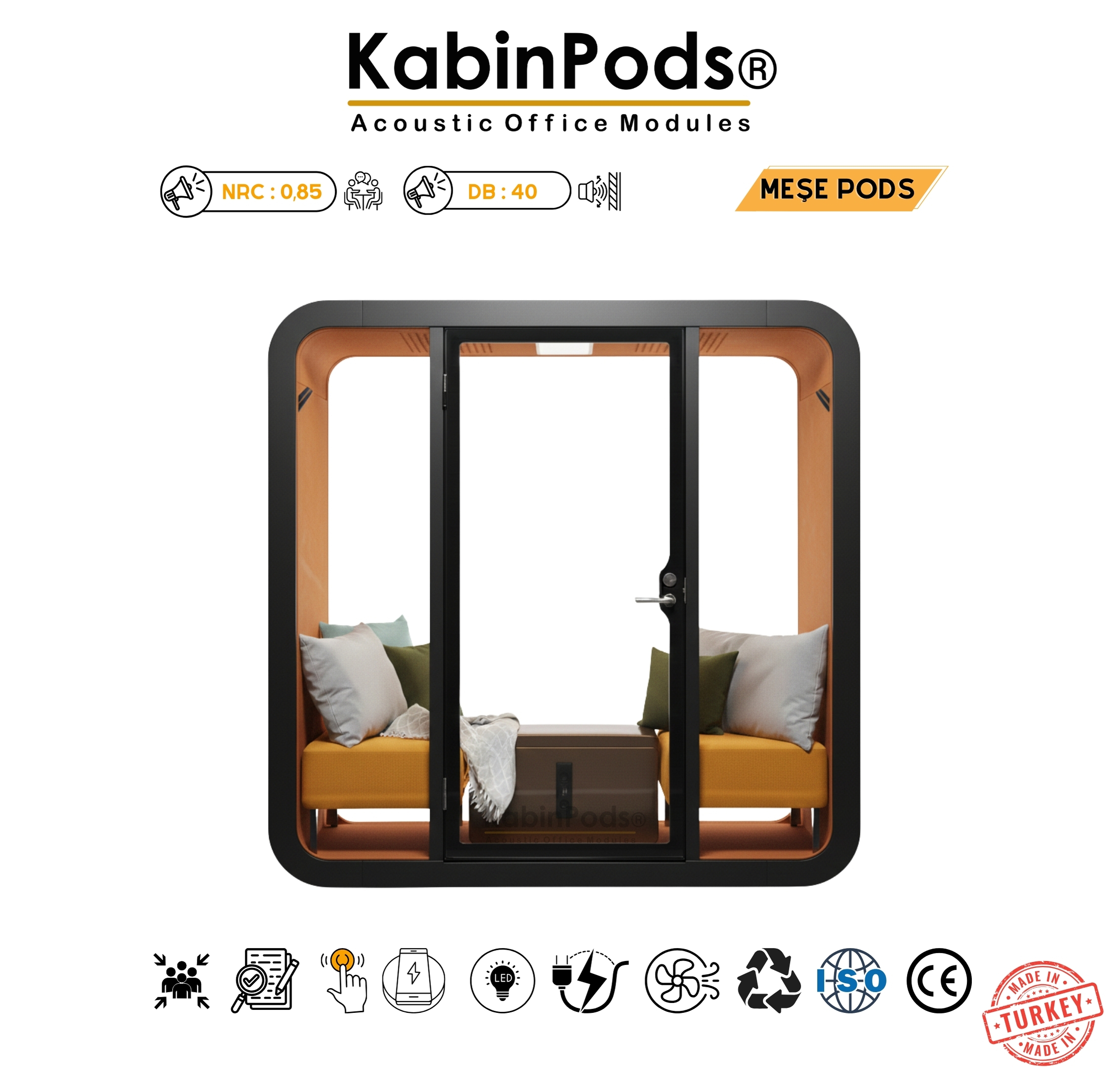 Akustik Ofis Toplantı Kabini  - Toplantı Kabini Ürün Görseli